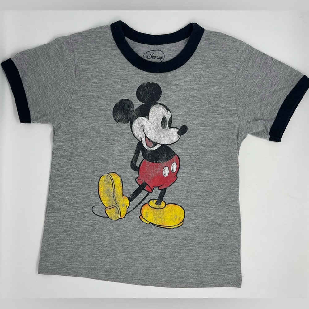 DISNEY: Mickey Mouse, Distressed T-Shirt, Size XS (4-5T)